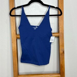 Free People Royal Blue V-Neck Cami XS / S